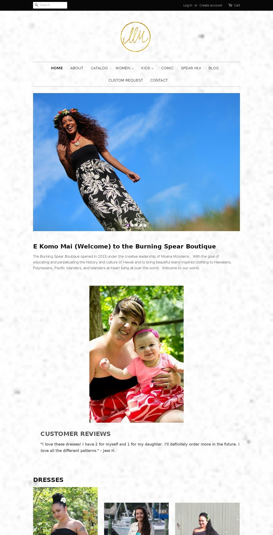 burningspearonline.com shopify website screenshot