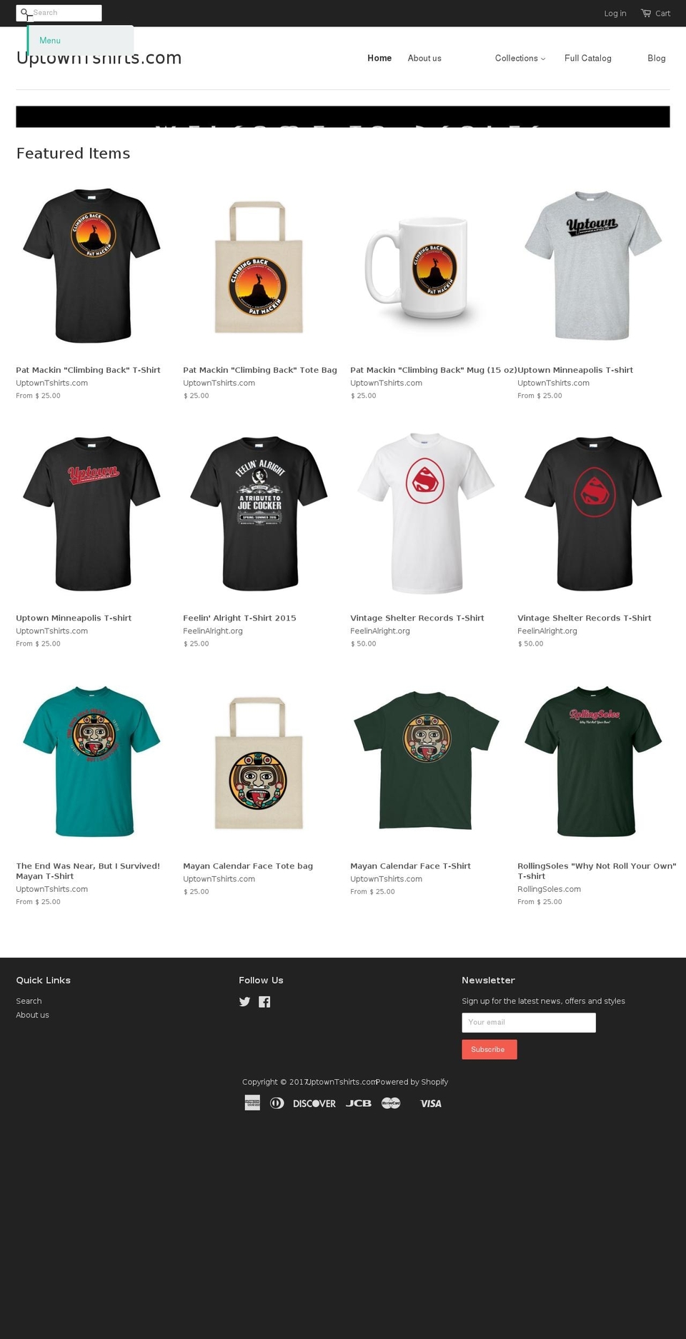 burnoneforbernie.org shopify website screenshot