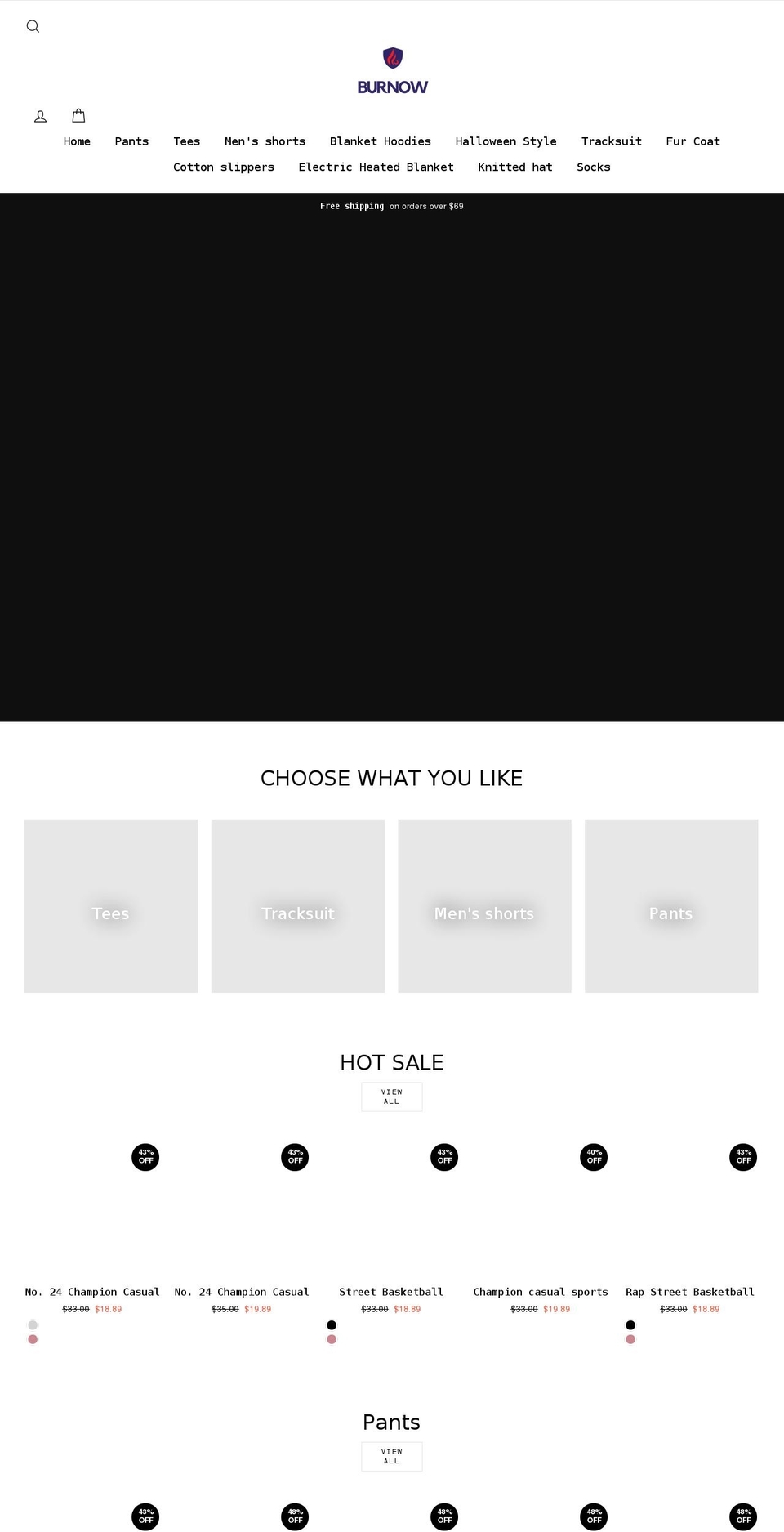 burnow.com shopify website screenshot
