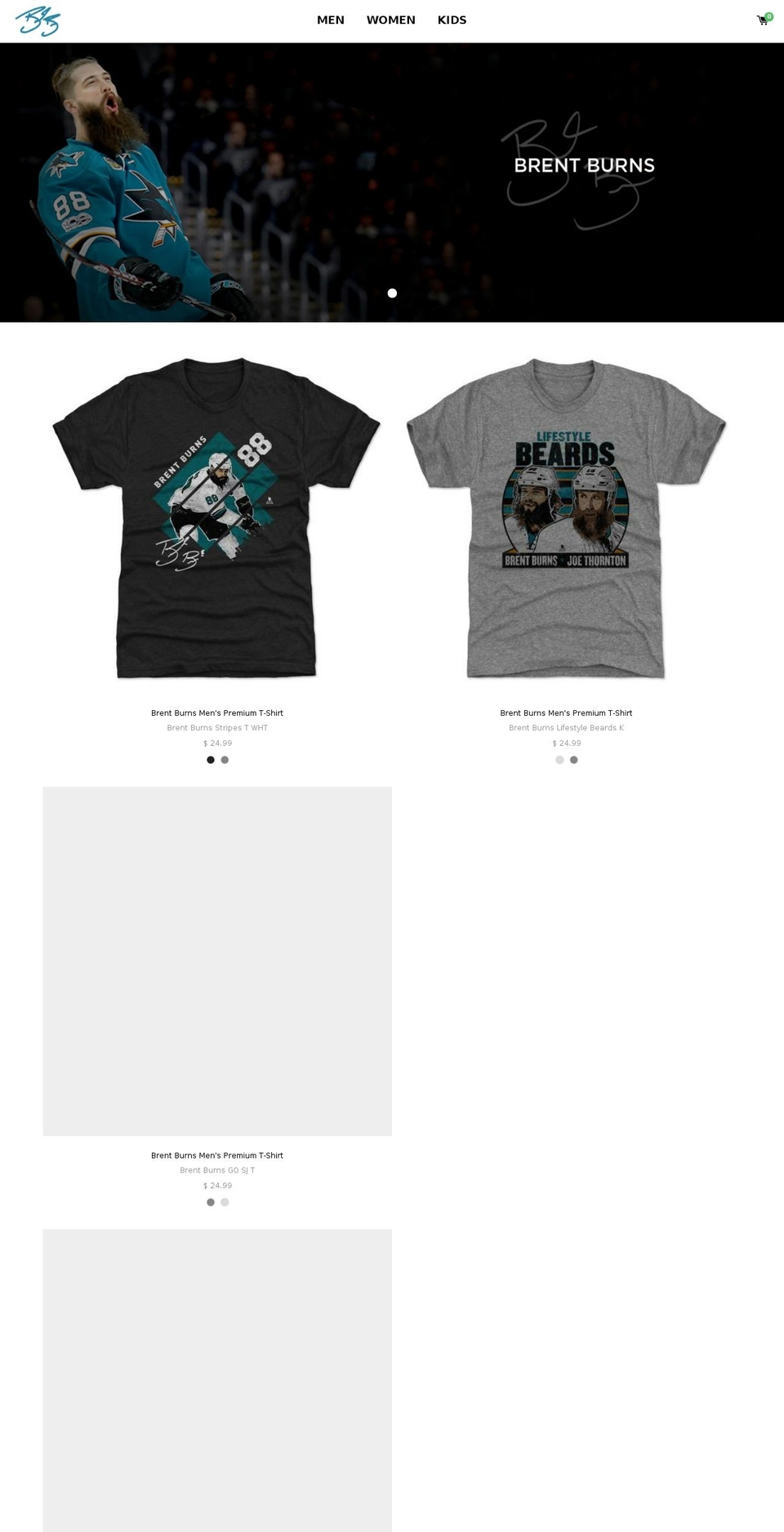 burnzie88.com shopify website screenshot