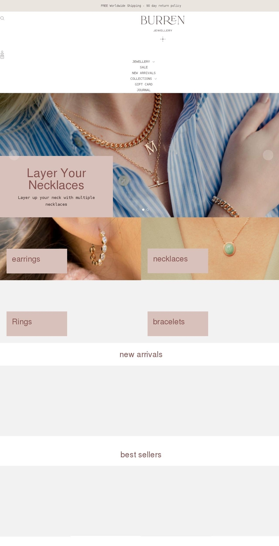 burrenjewellery.ie shopify website screenshot