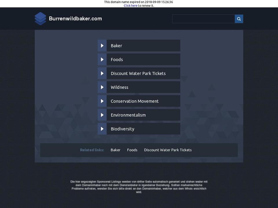 burrenwildbaker.com — Shopify storefront screenshot