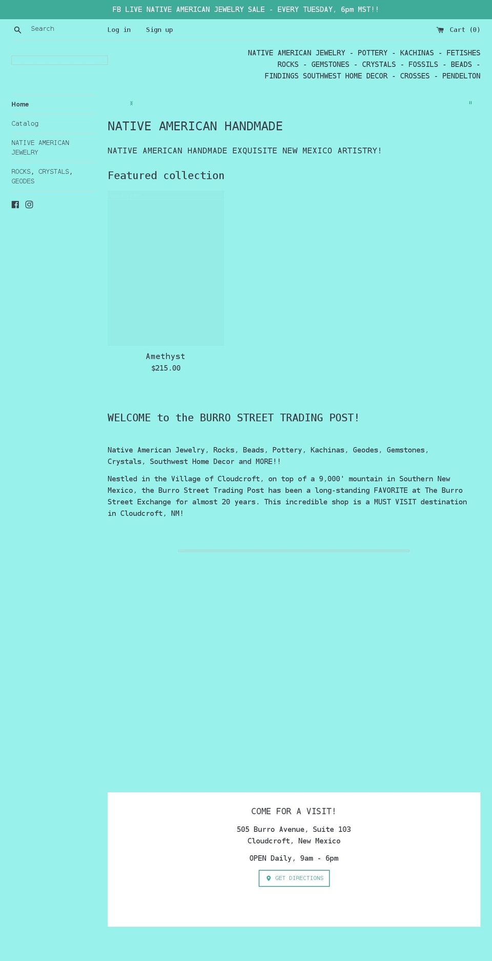 burrostreettradingpost.com shopify website screenshot