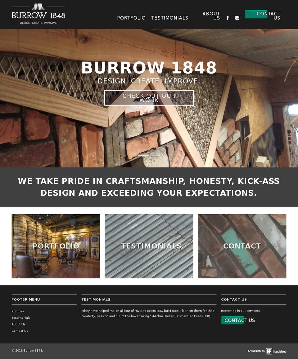 burrow1848.com — Shopify storefront screenshot