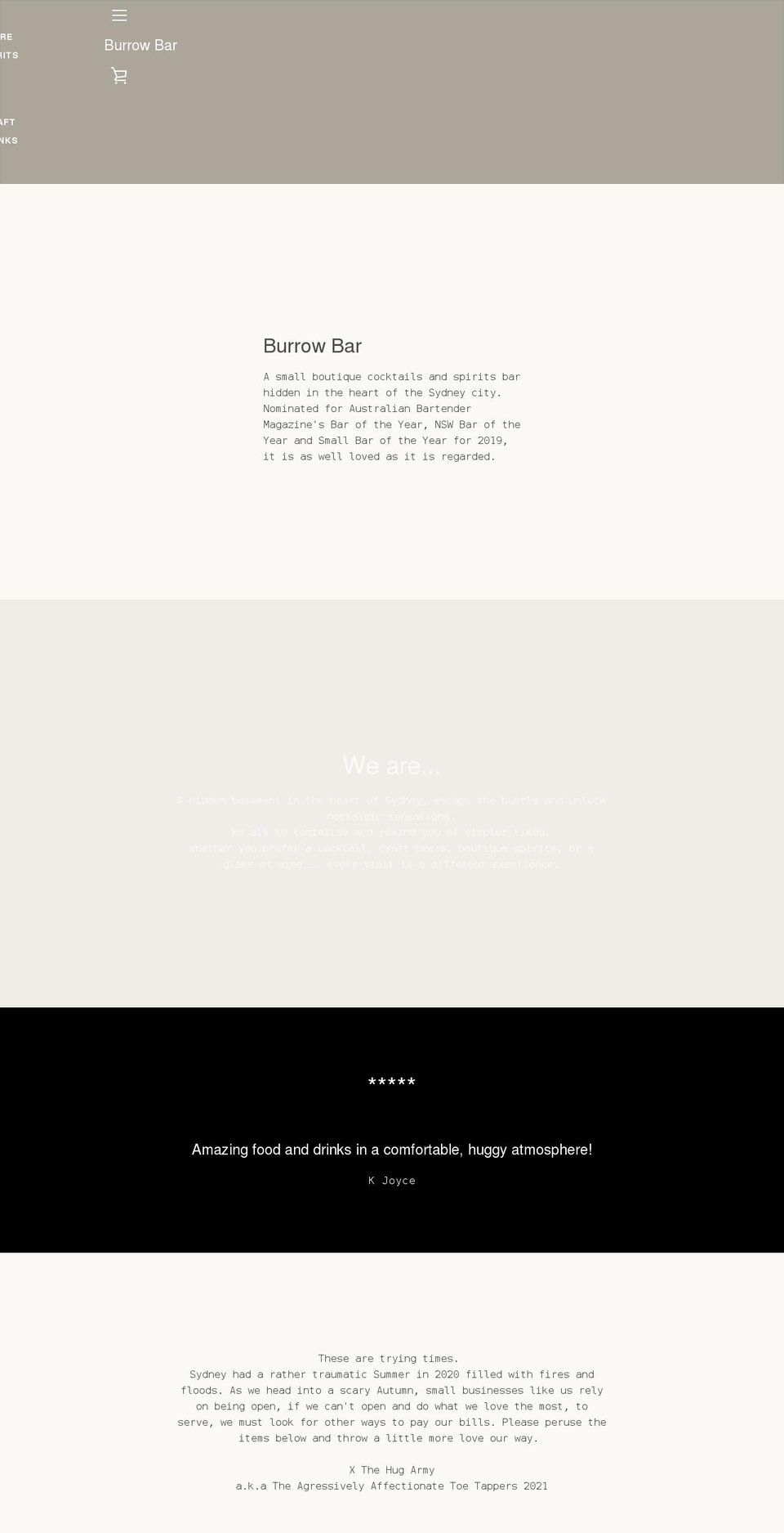 burrowbar.com.au shopify website screenshot