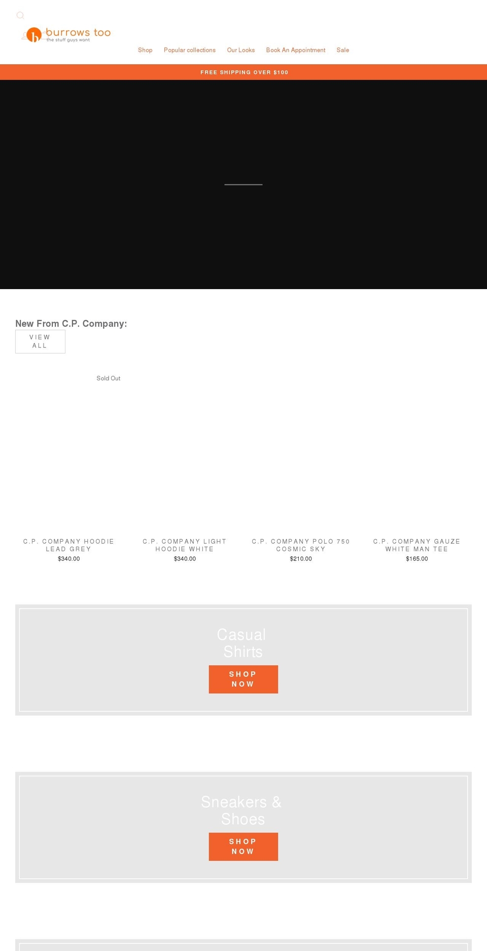 burrows-too.myshopify.com shopify website screenshot