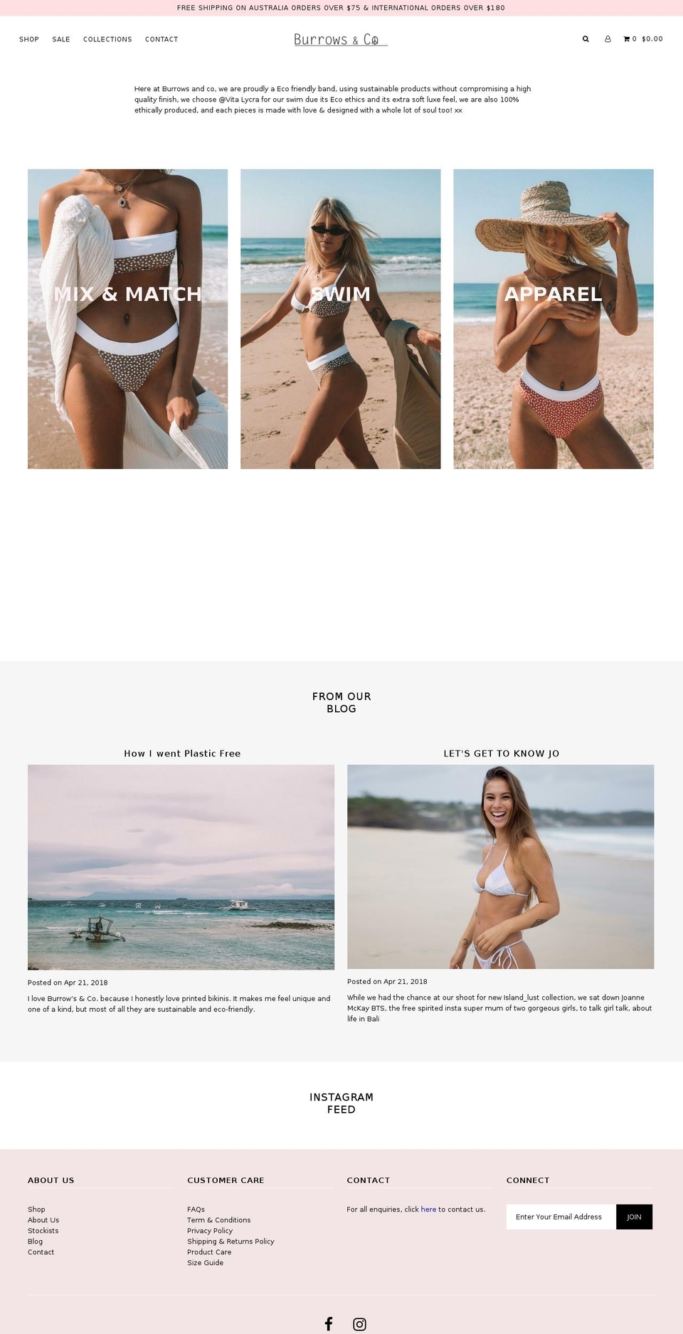 burrowsandco.com.au shopify website screenshot