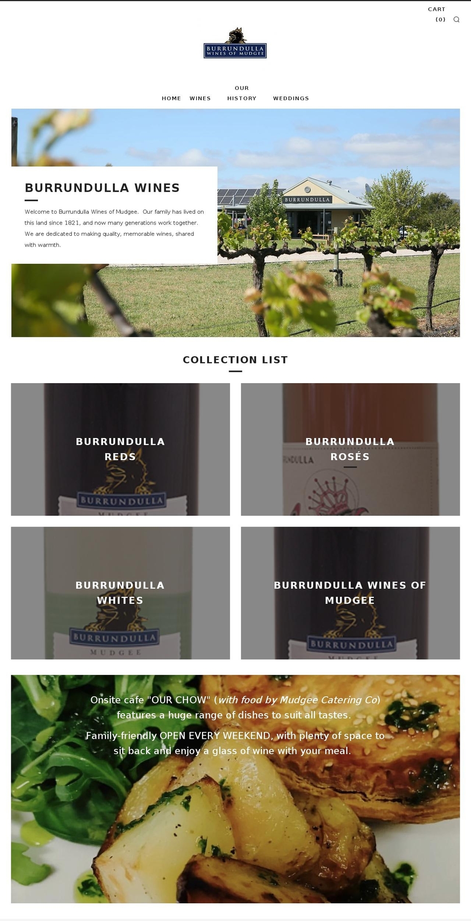 burrundulla.com.au shopify website screenshot
