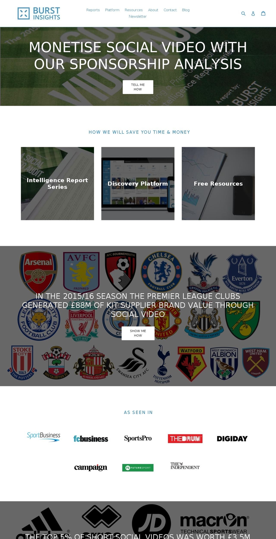burstanalytics.com shopify website screenshot