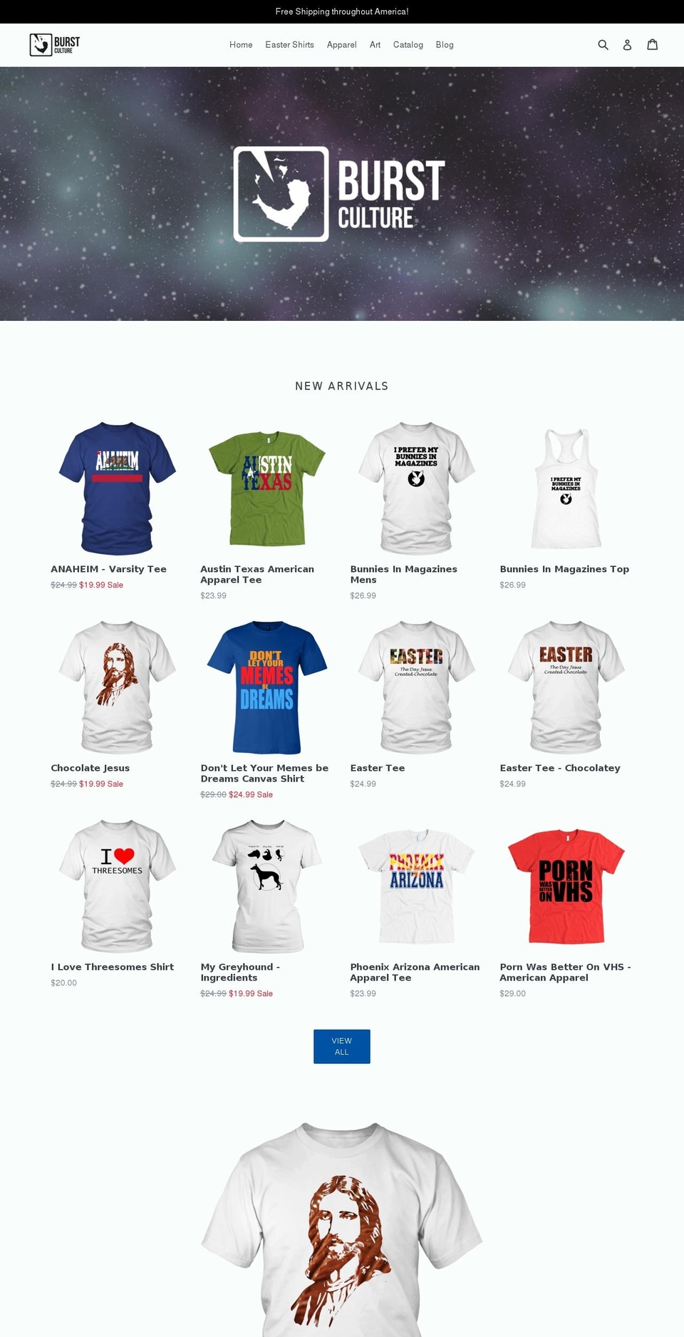 burstculture.com shopify website screenshot
