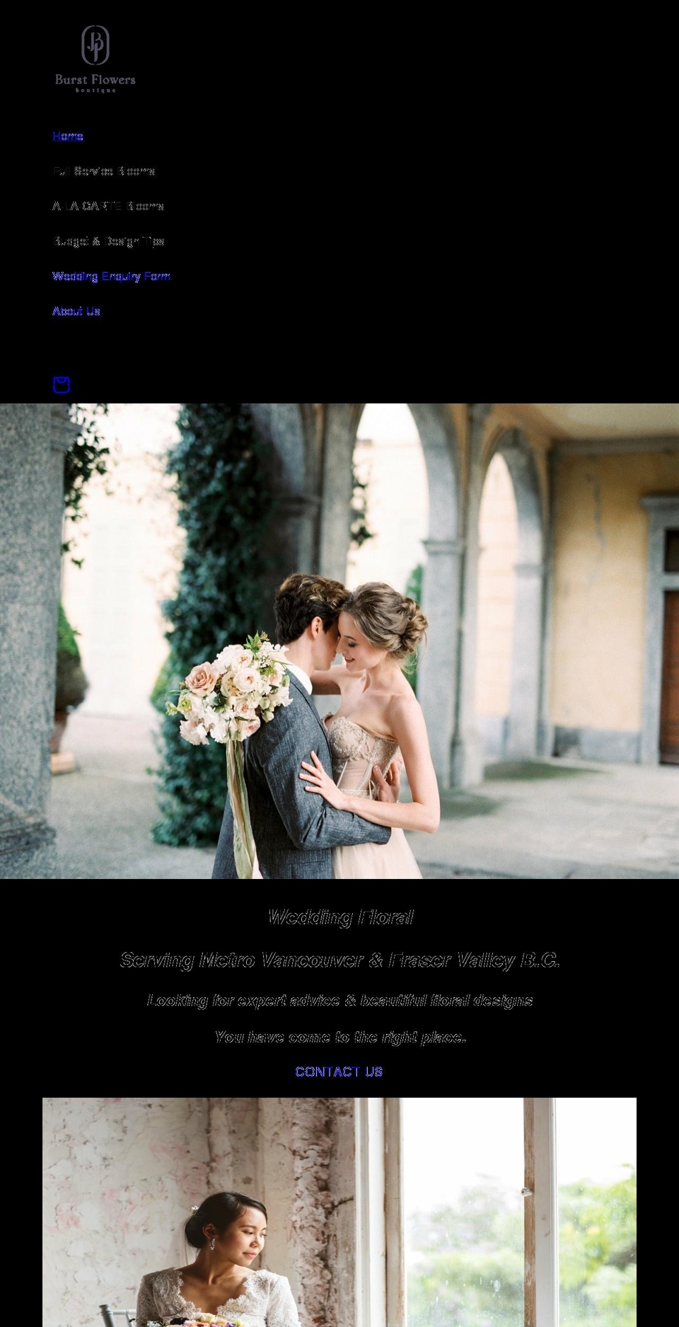 burstflowers.com shopify website screenshot