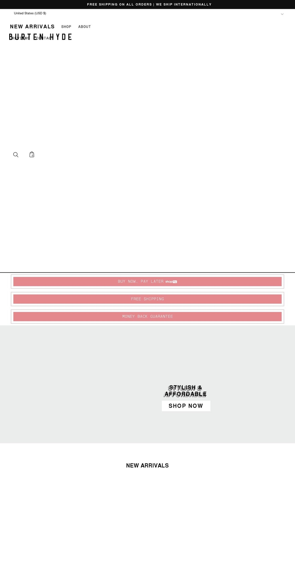 burtenhyde.com — Shopify storefront screenshot