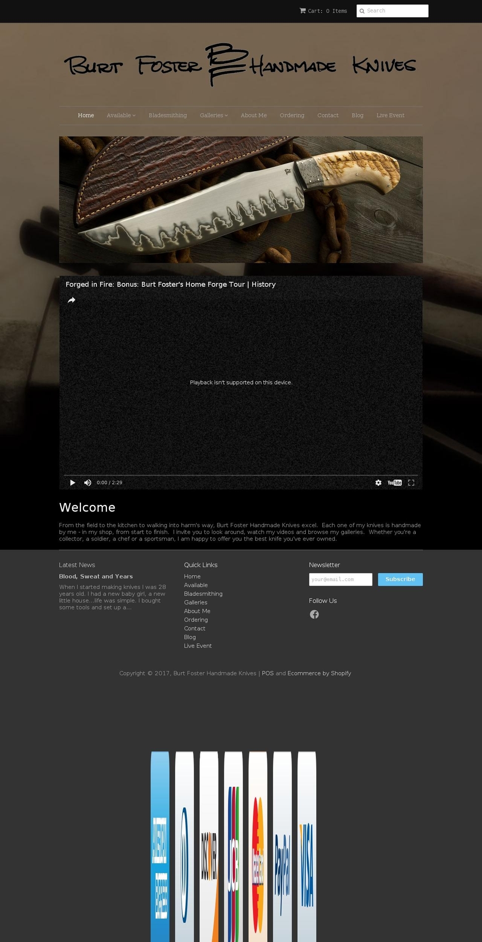 burtfoster.com shopify website screenshot