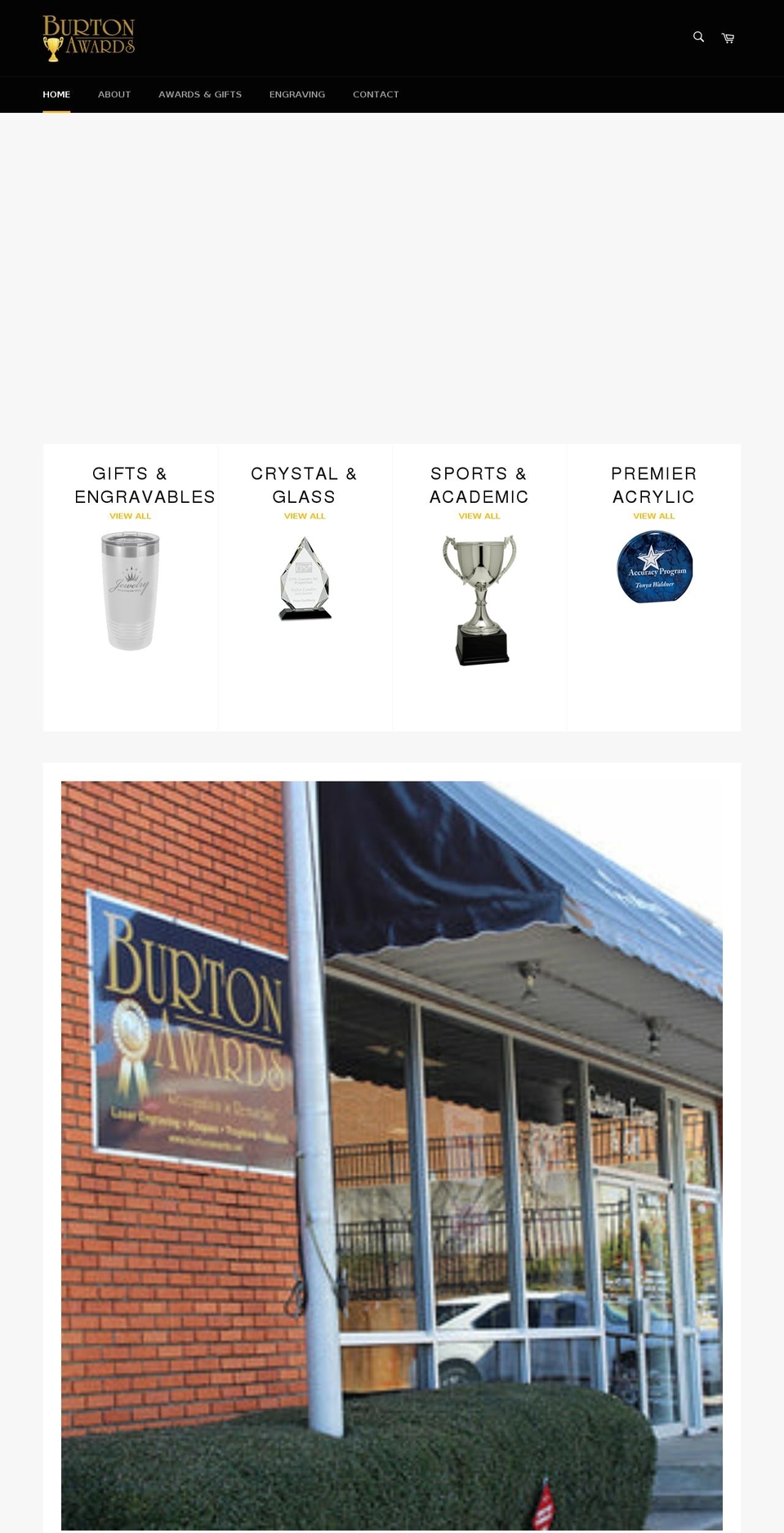 burtonawards.net shopify website screenshot