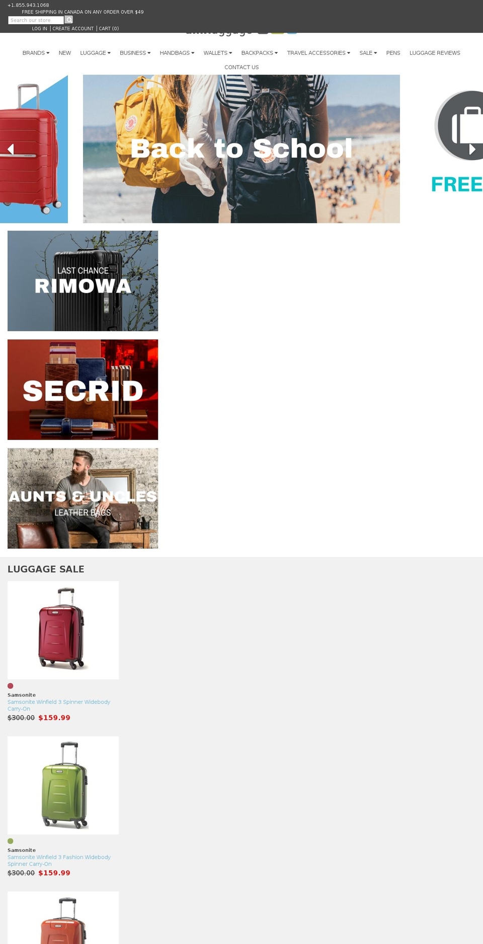 U.N. Luggage July21\/16 Shopify theme site example burtonluggage.ca