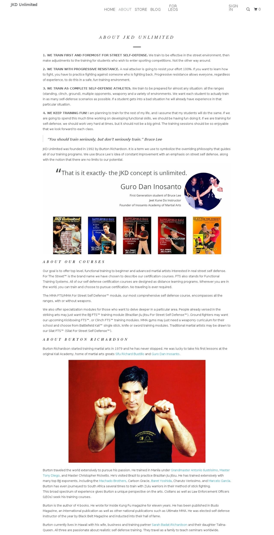 burtonrichardson.com — Shopify storefront screenshot