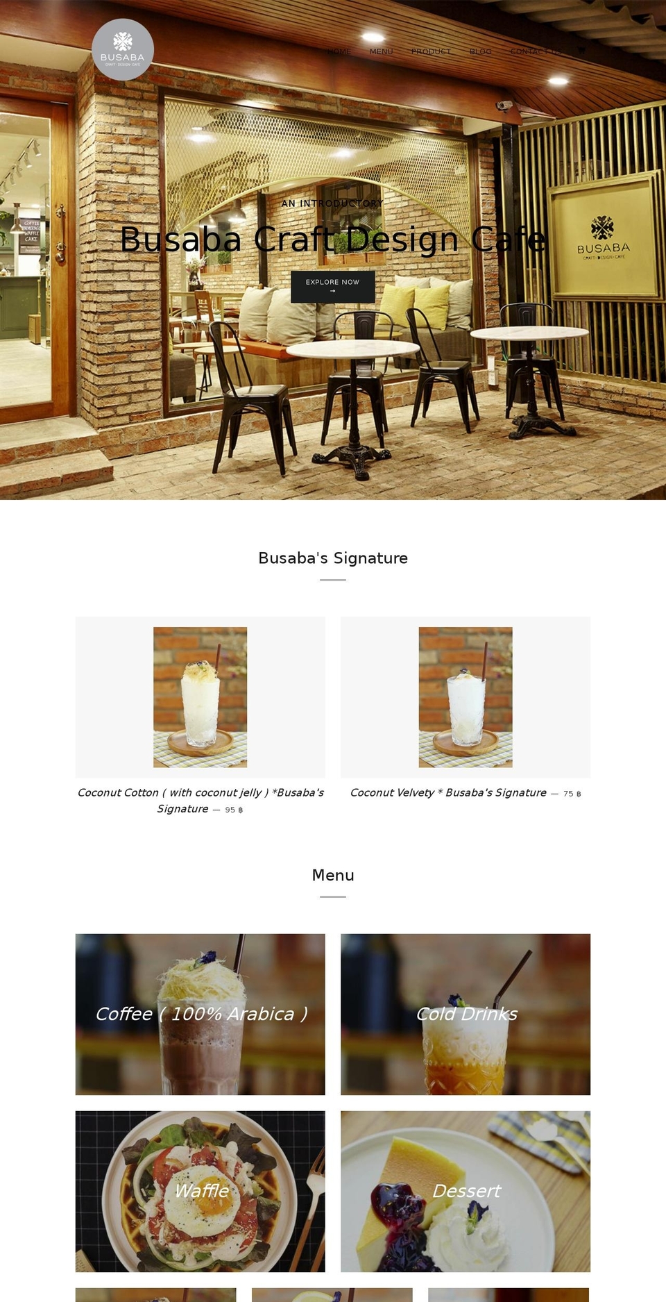 busabacafeshop.com shopify website screenshot