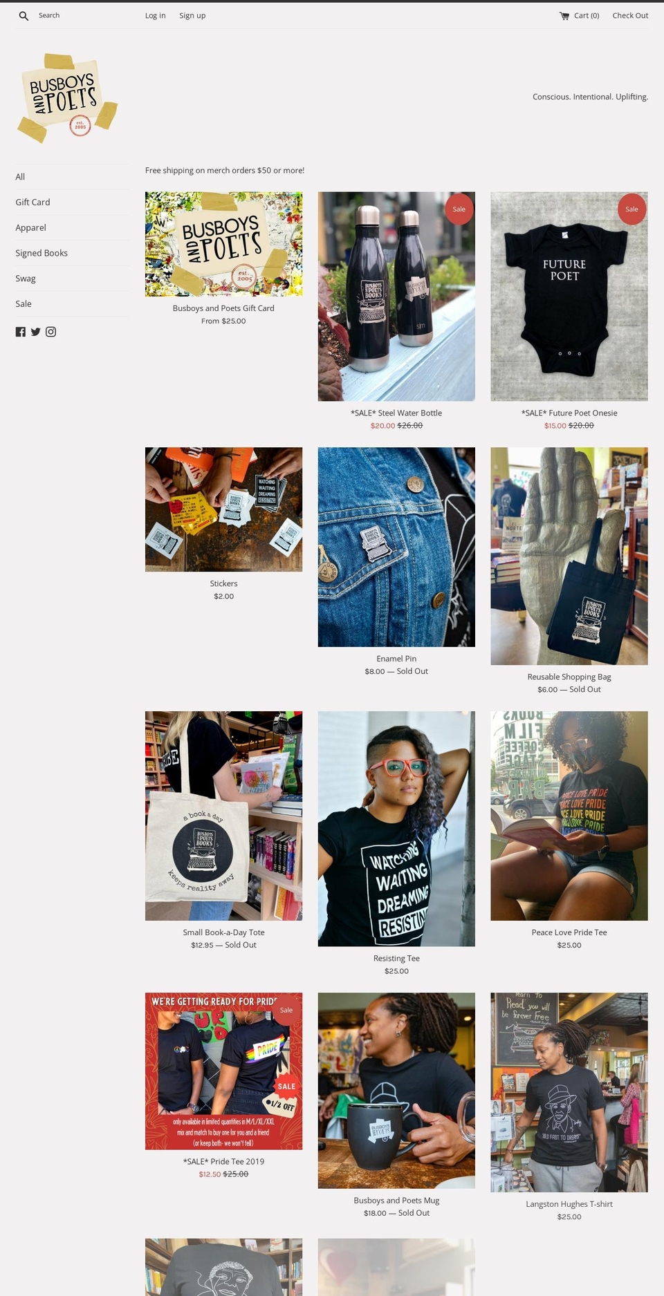 busboys-and-poets-store.myshopify.com shopify website screenshot