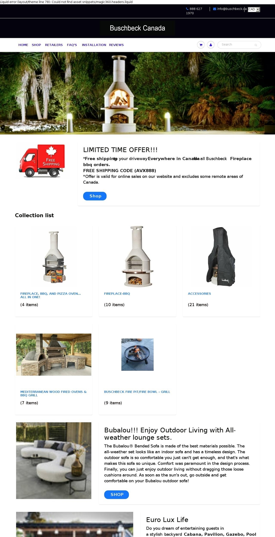 buschbeck.ca shopify website screenshot