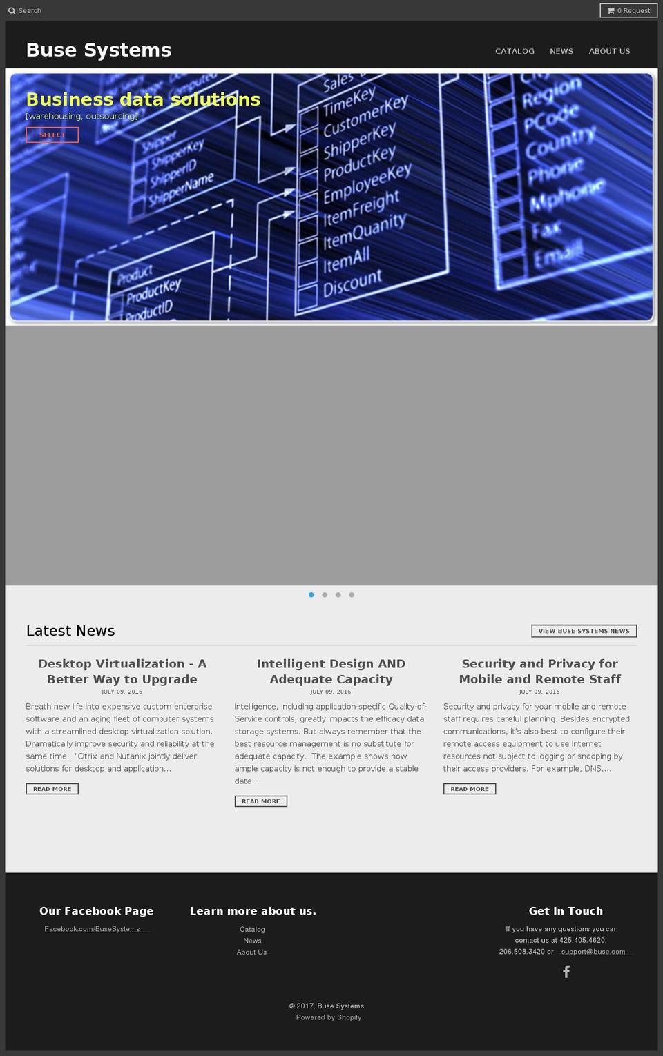 buse.com shopify website screenshot