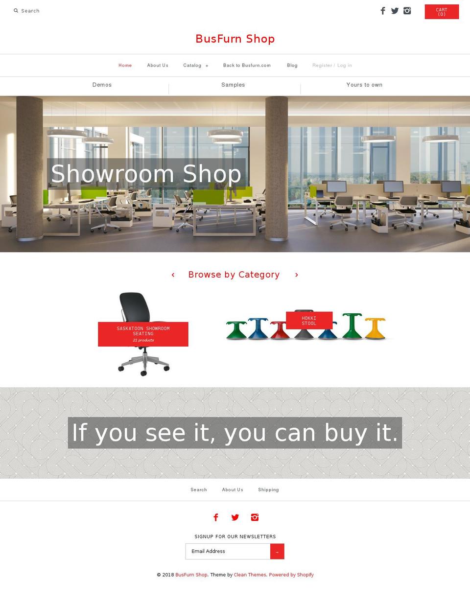 busfurnshop.com — Shopify storefront screenshot