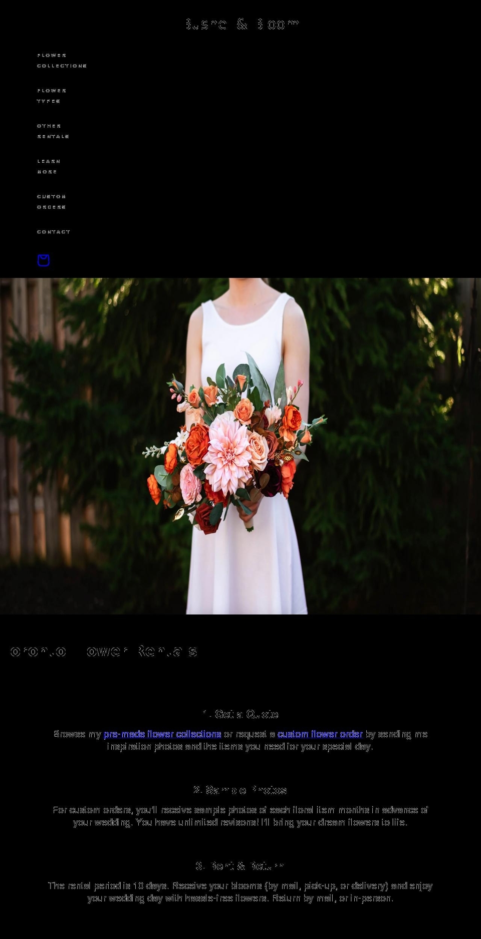 bushelandbloom.com shopify website screenshot
