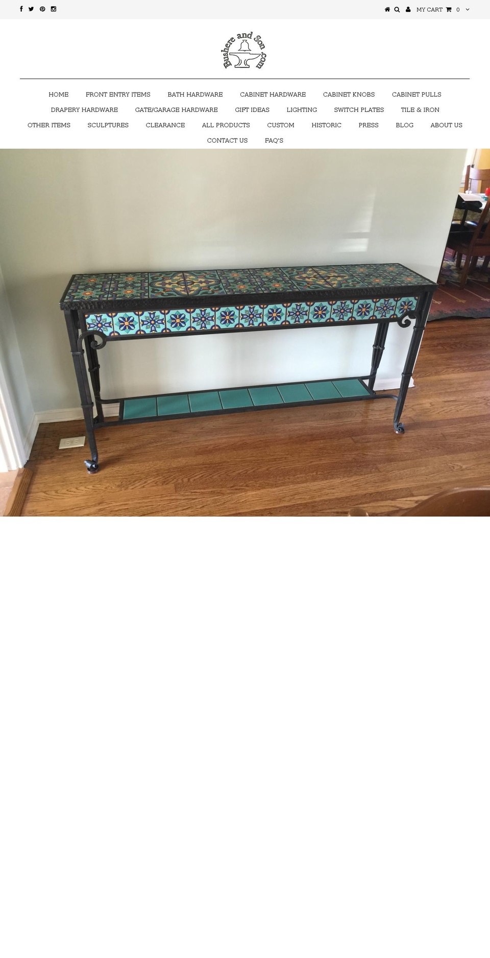 bushereandson.com shopify website screenshot