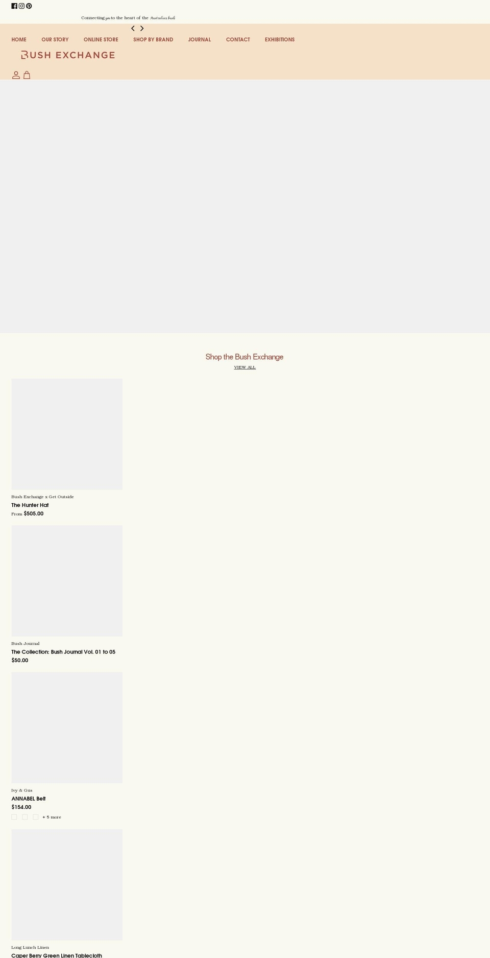 bushexchange.com.au shopify website screenshot