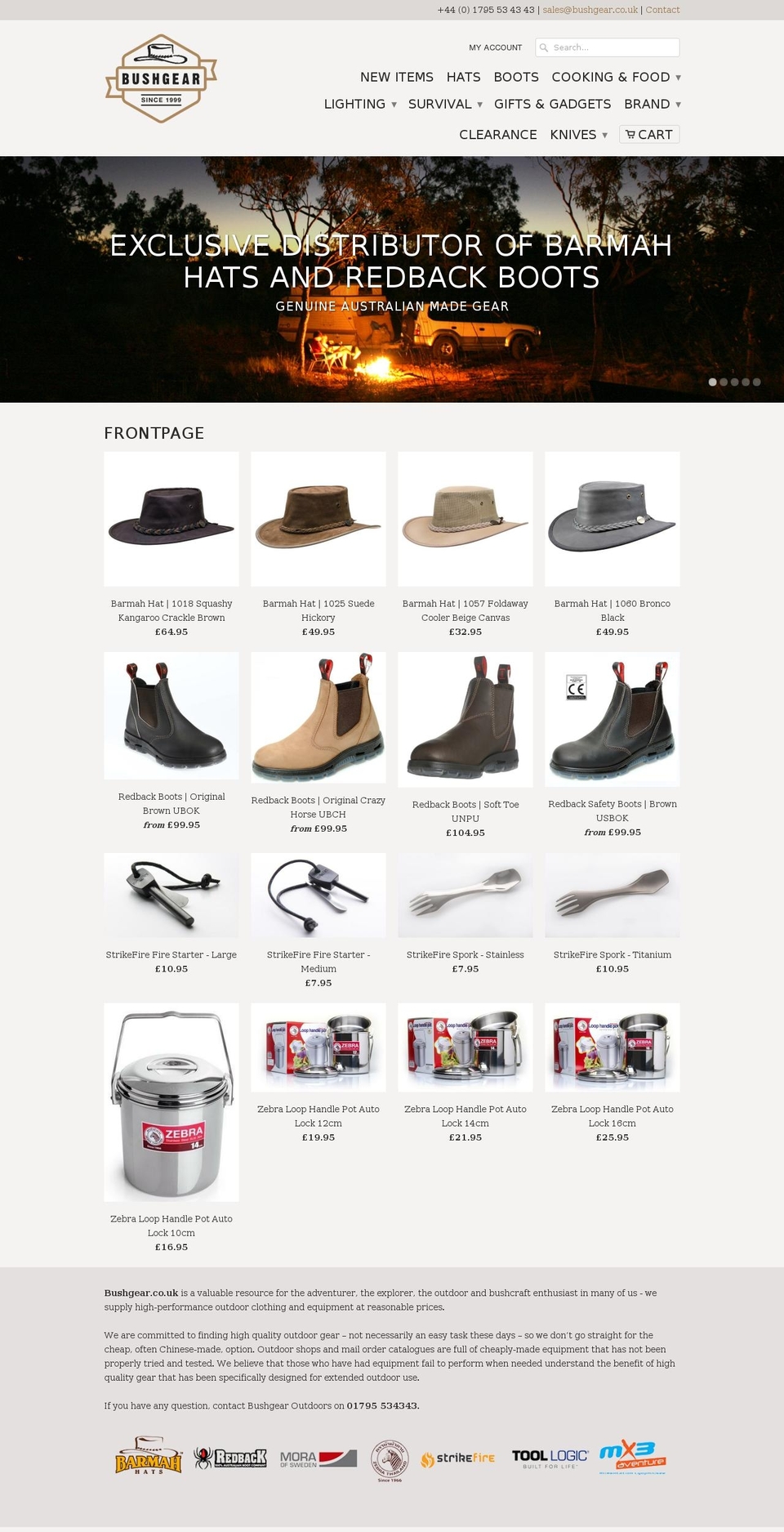 bushgear.co.uk shopify website screenshot