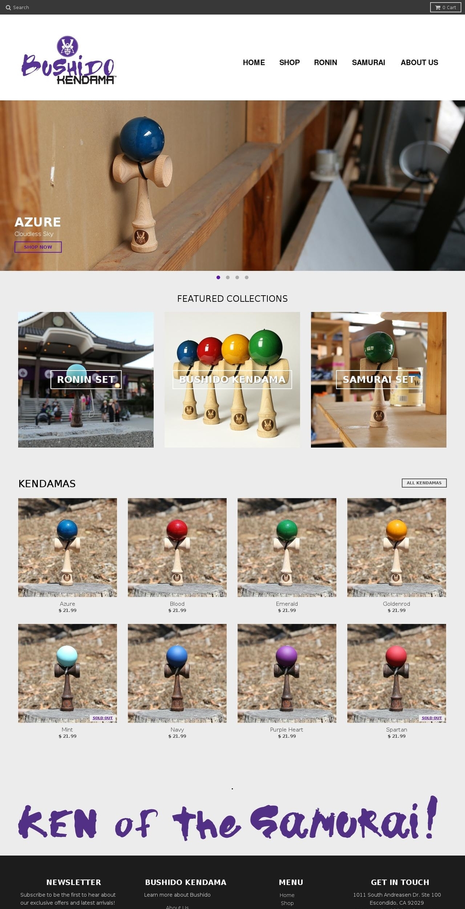 bushidokendama.com shopify website screenshot