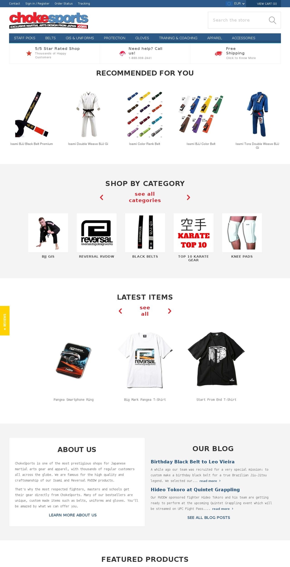 bushidosports.com — Shopify storefront screenshot