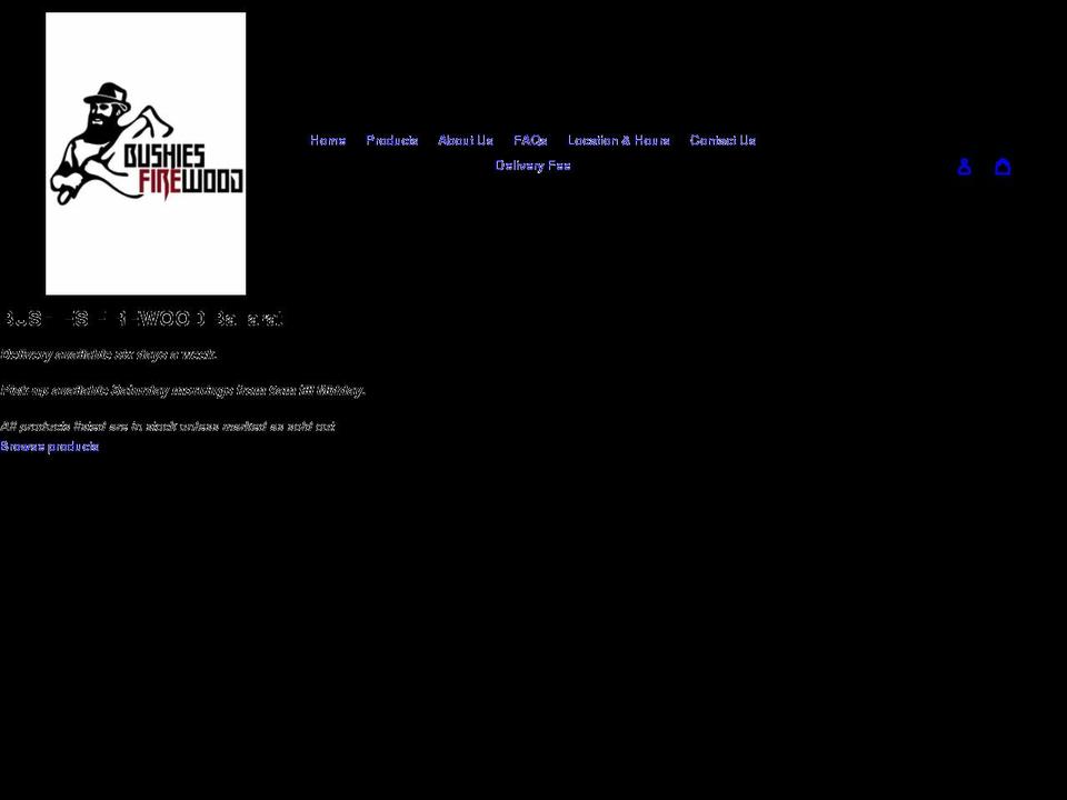 bushiesfirewood.com shopify website screenshot