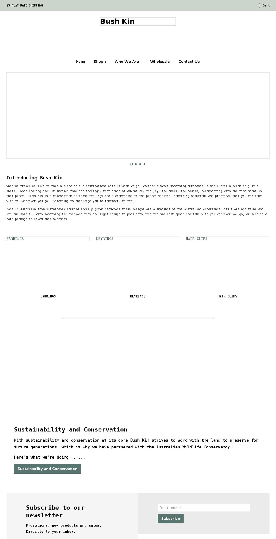bushkin.com.au shopify website screenshot