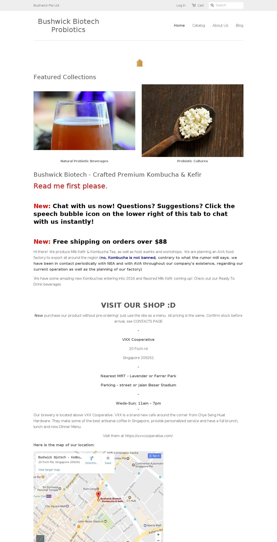 bushwickfoodlab.com shopify website screenshot