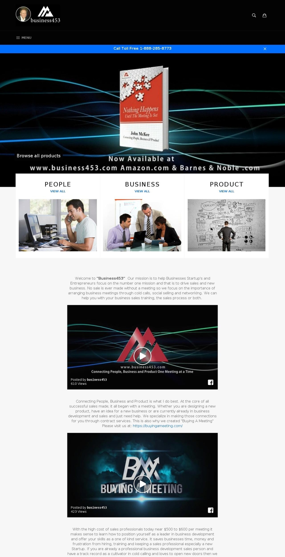 business453.com shopify website screenshot