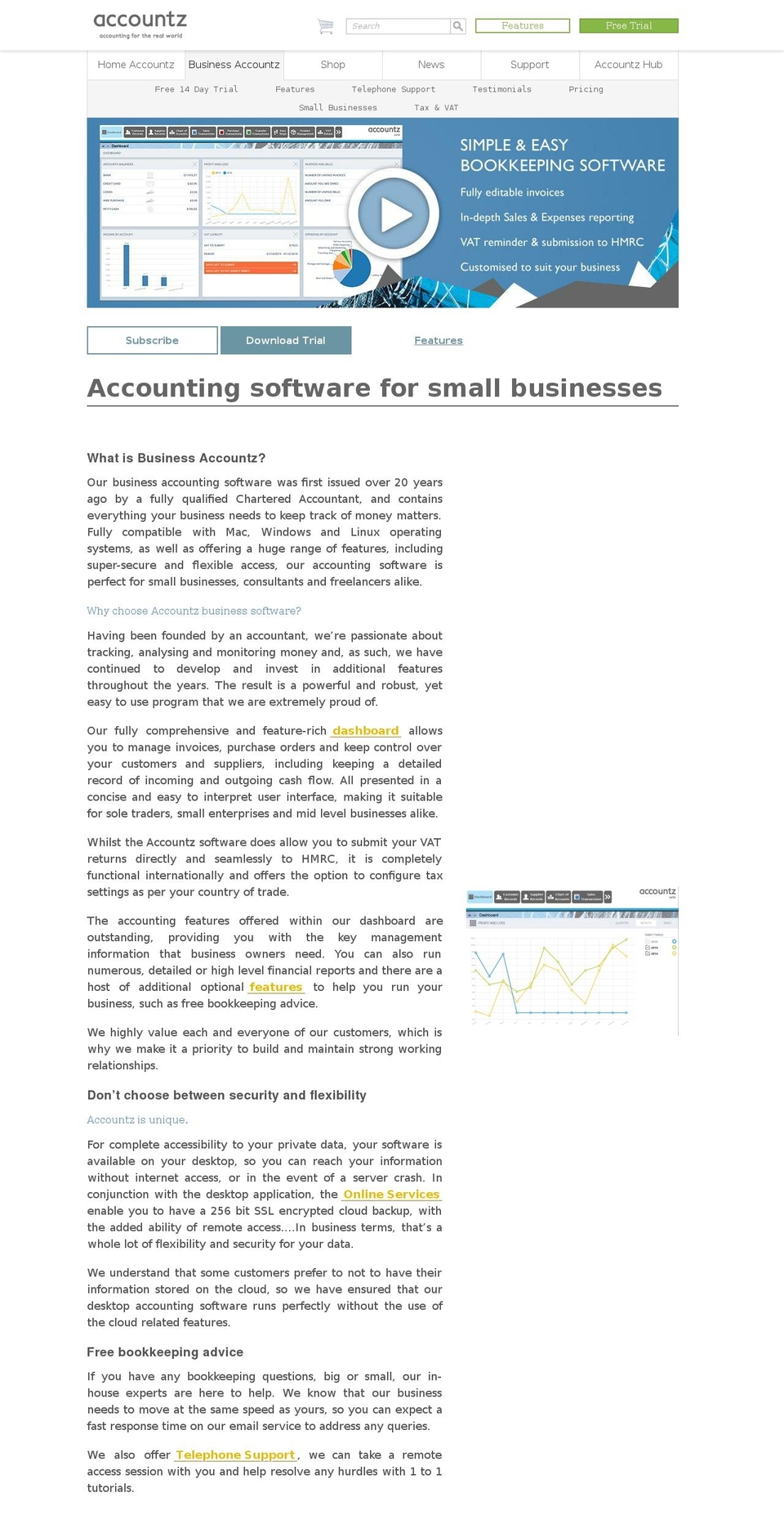 businessaccountz.com — Shopify storefront screenshot