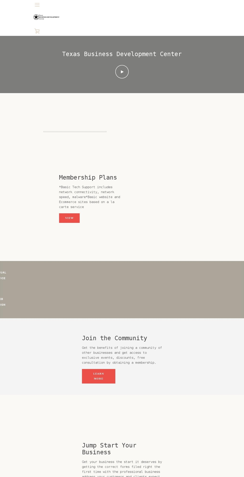 businessdevelopmenttexas.com shopify website screenshot