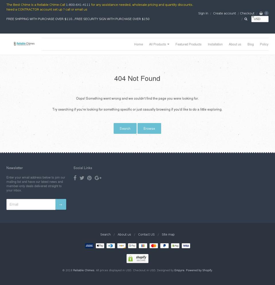 businessdoorchimes.com — Shopify storefront screenshot
