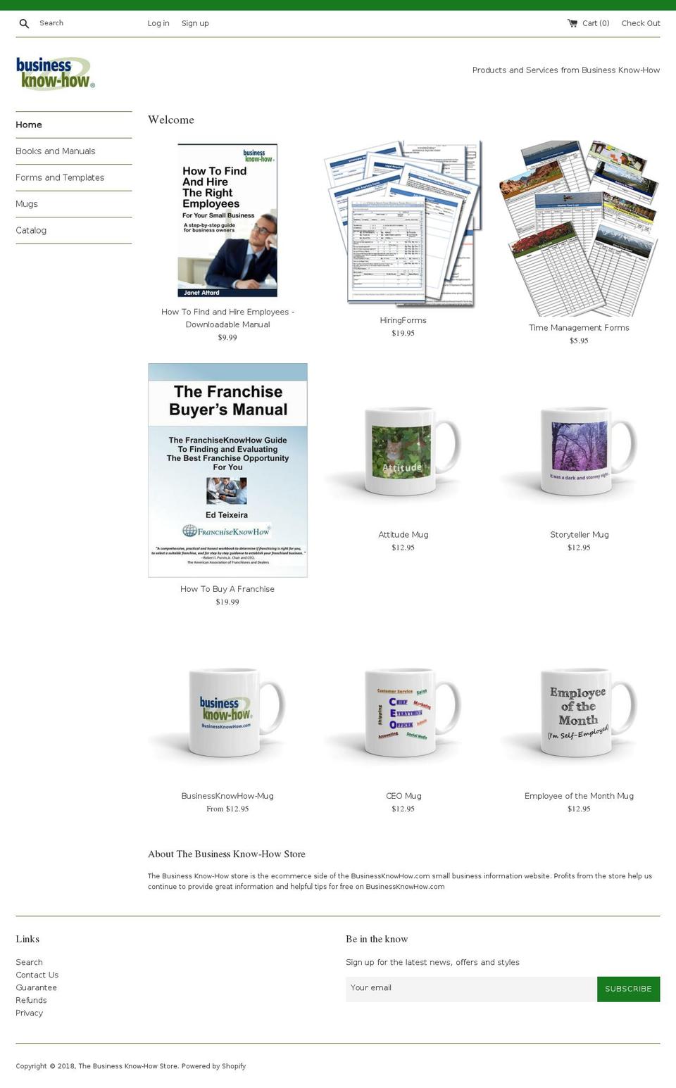 businessknowhow.myshopify.com shopify website screenshot
