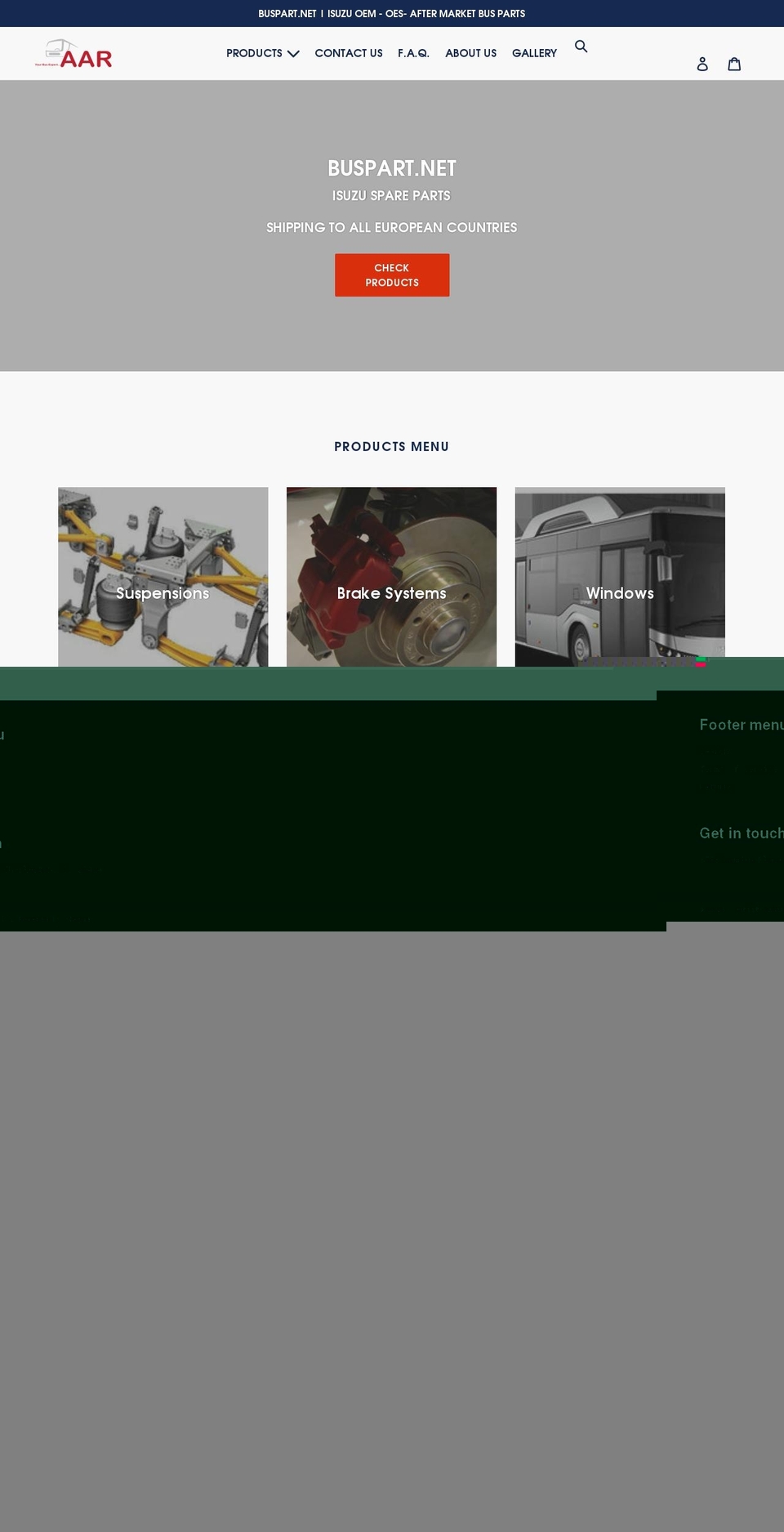 buspart.net shopify website screenshot