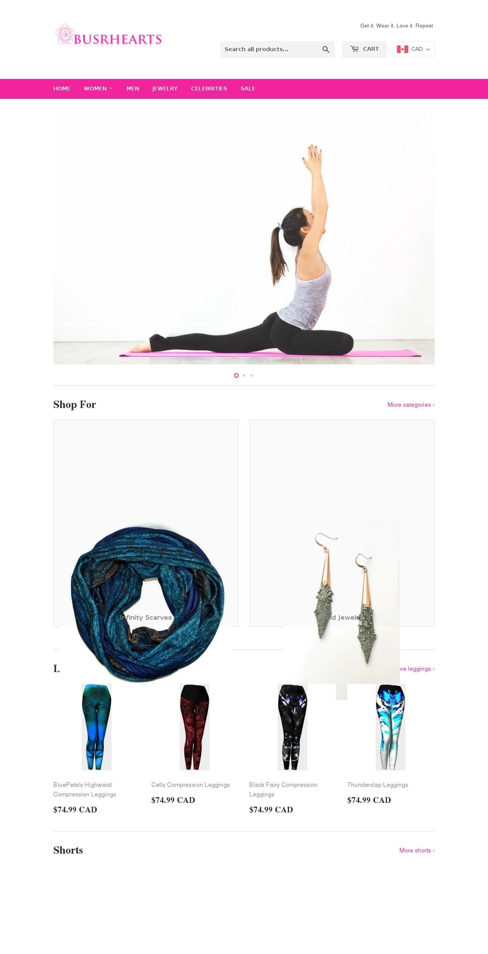 busrhearts.com — Shopify storefront screenshot