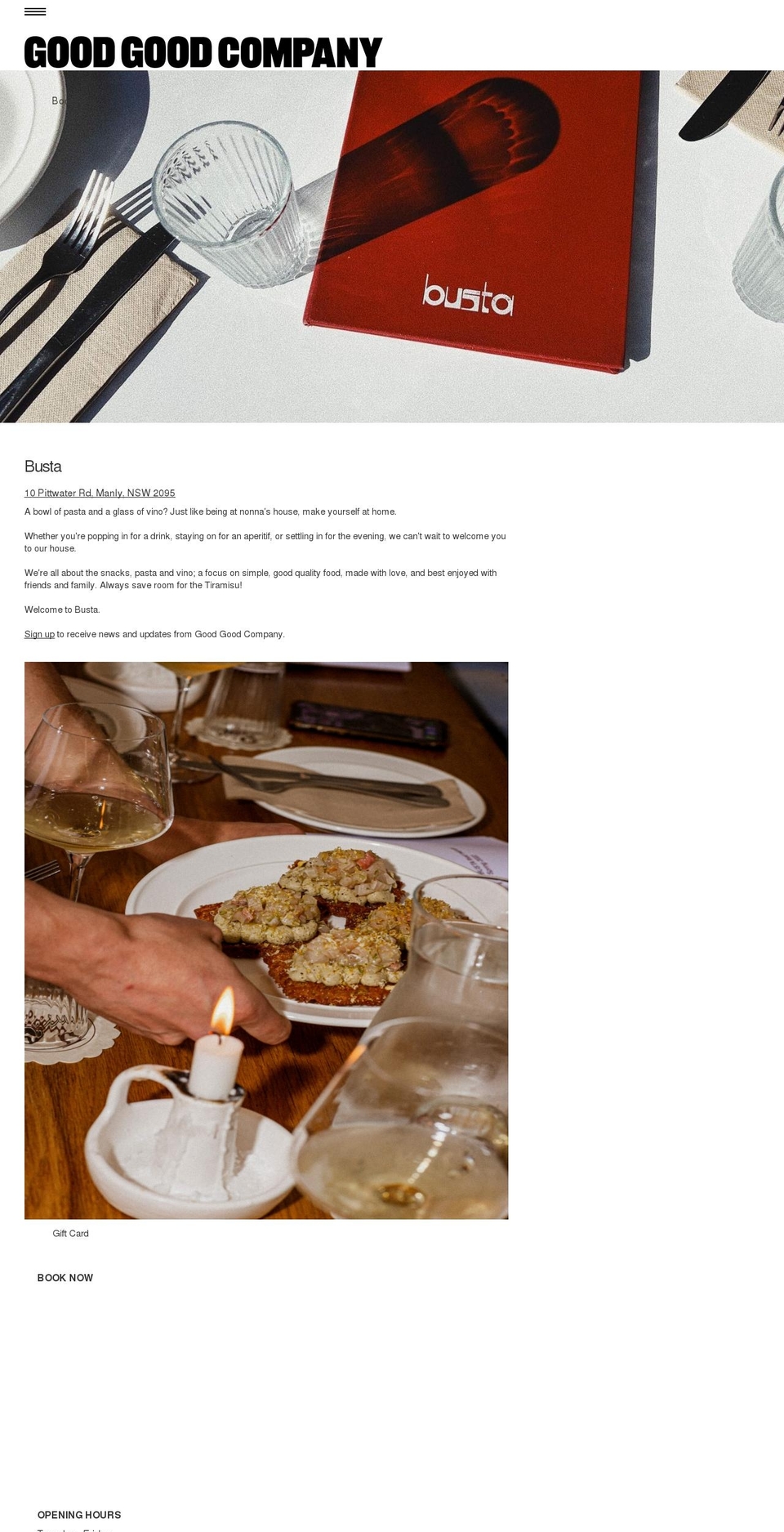 busta.com.au shopify website screenshot