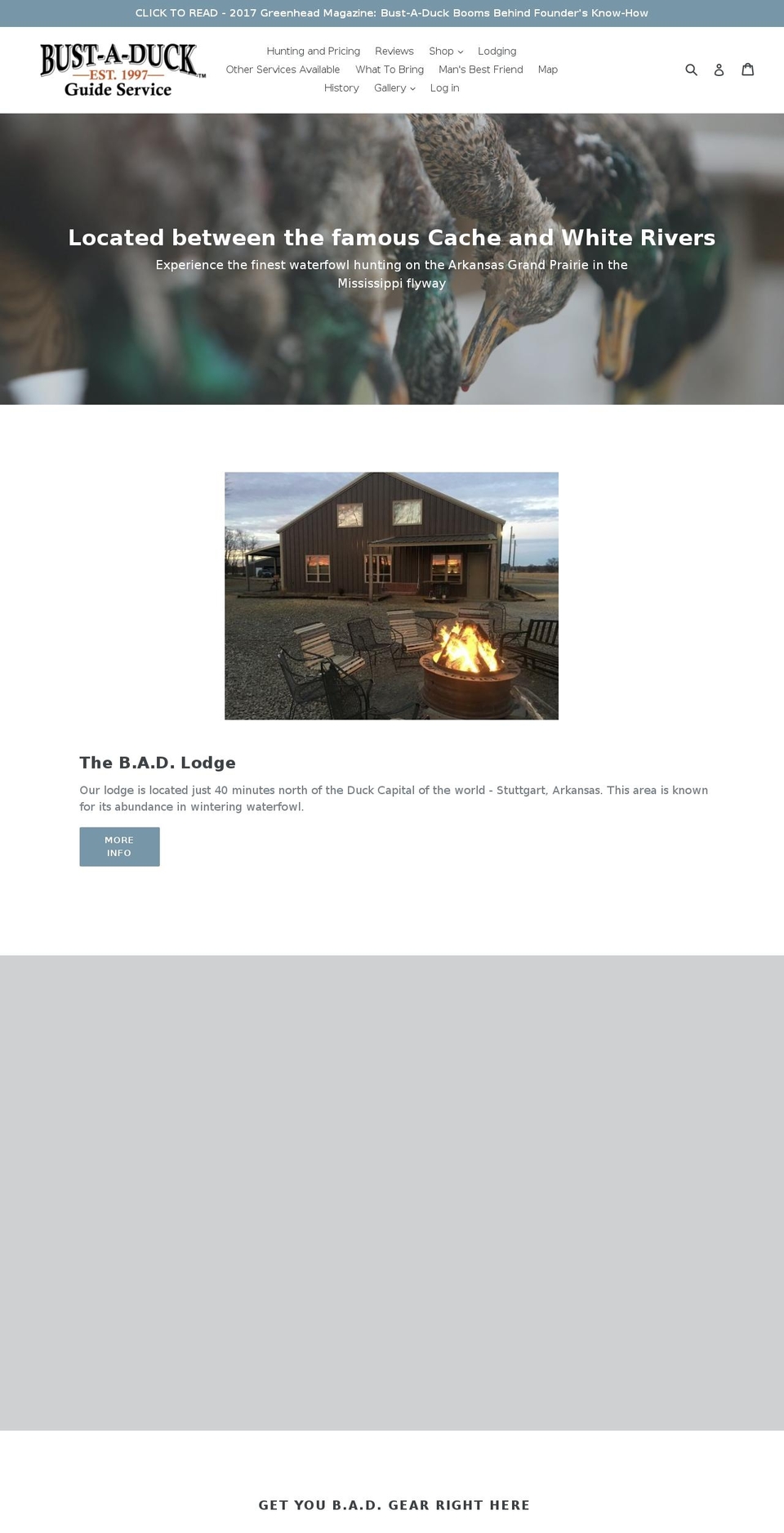 bustaduck.com — Shopify storefront screenshot