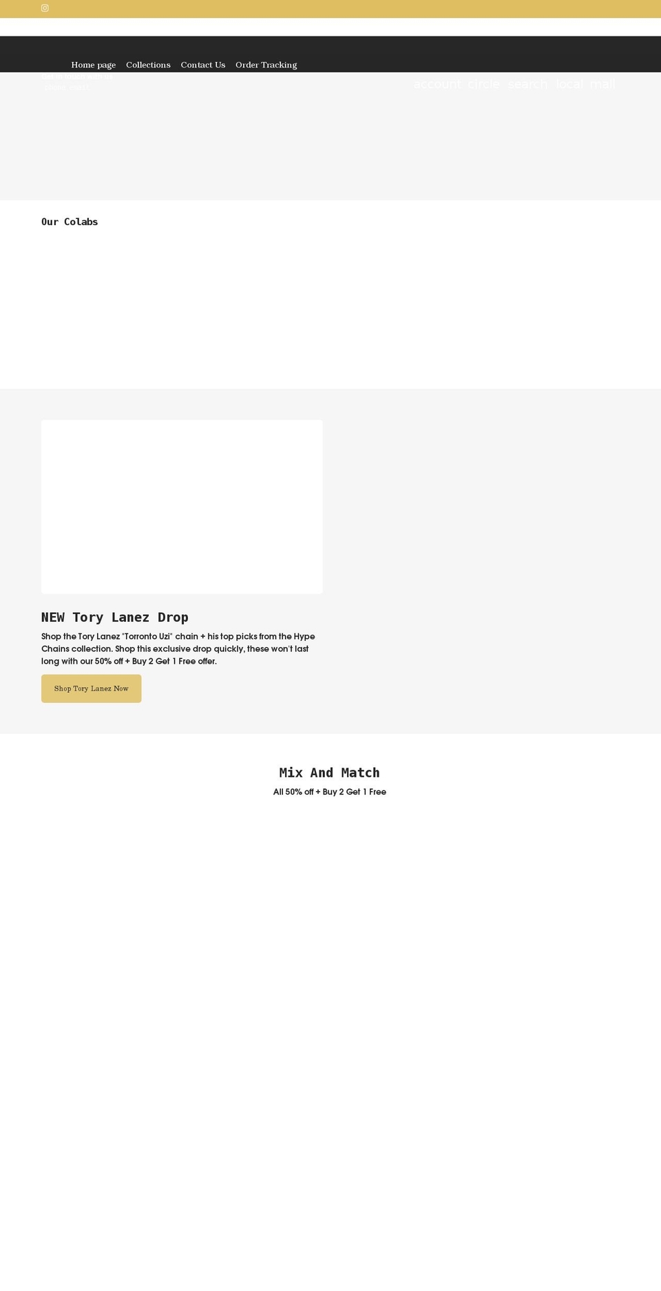 bustdownchains.com shopify website screenshot