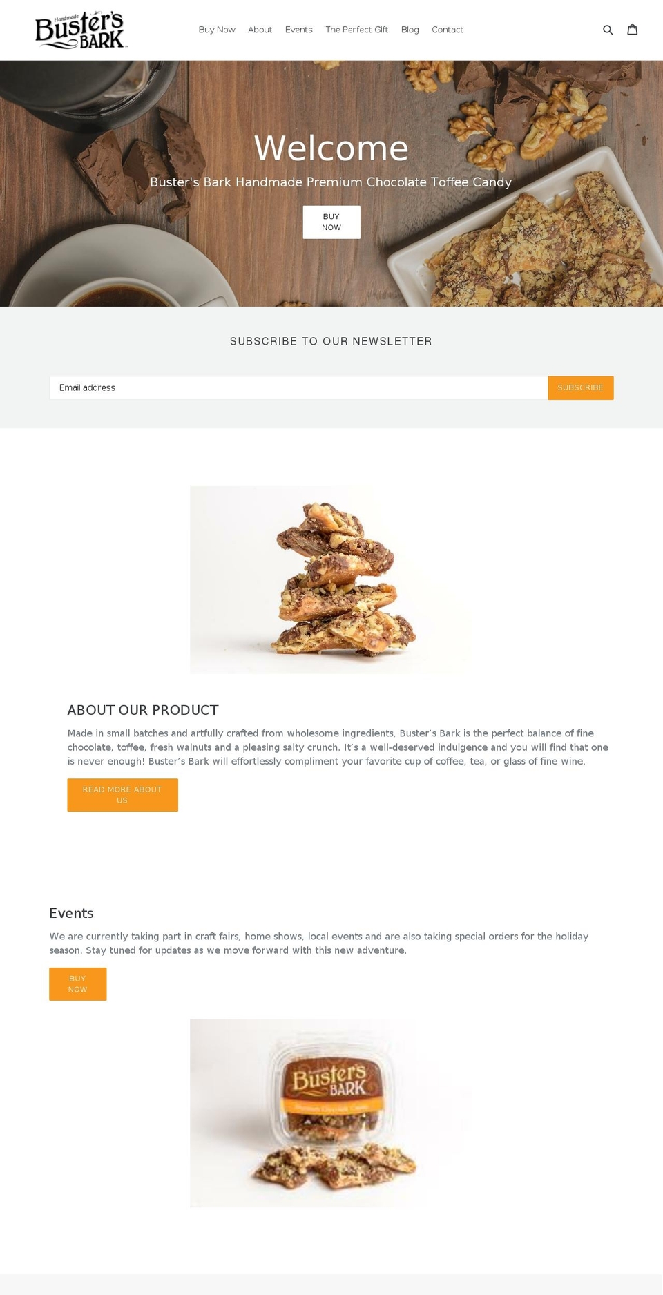 bustersbark.com shopify website screenshot