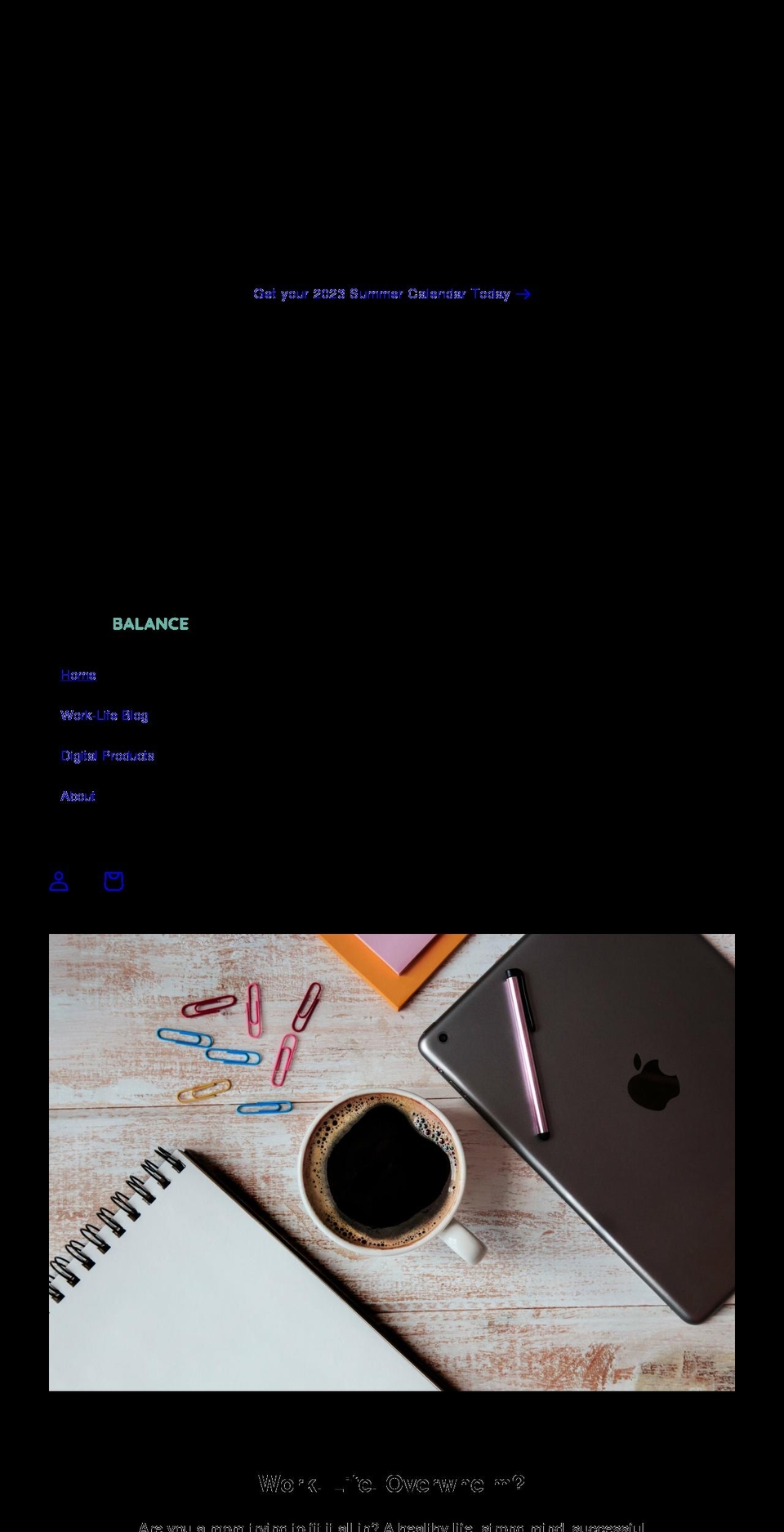 busybalance.com shopify website screenshot