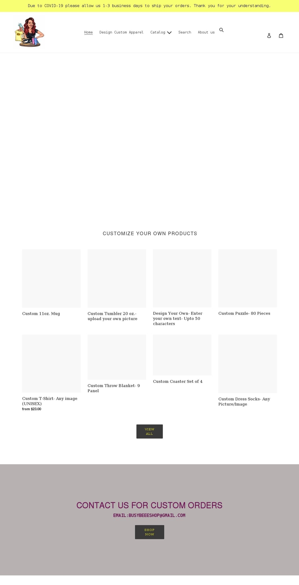 busybeeeshop.com shopify website screenshot