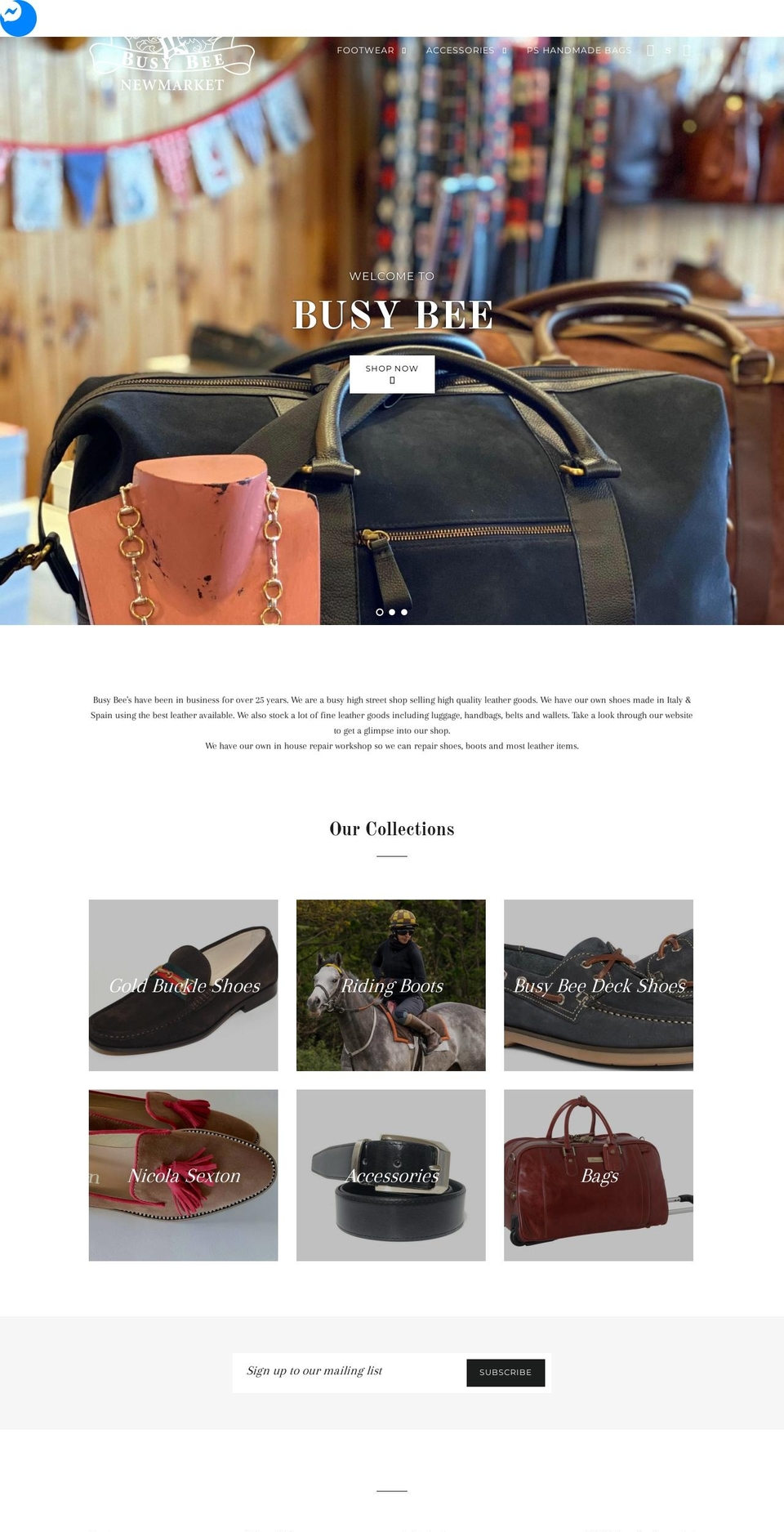 busybeenewmarket.co.uk shopify website screenshot