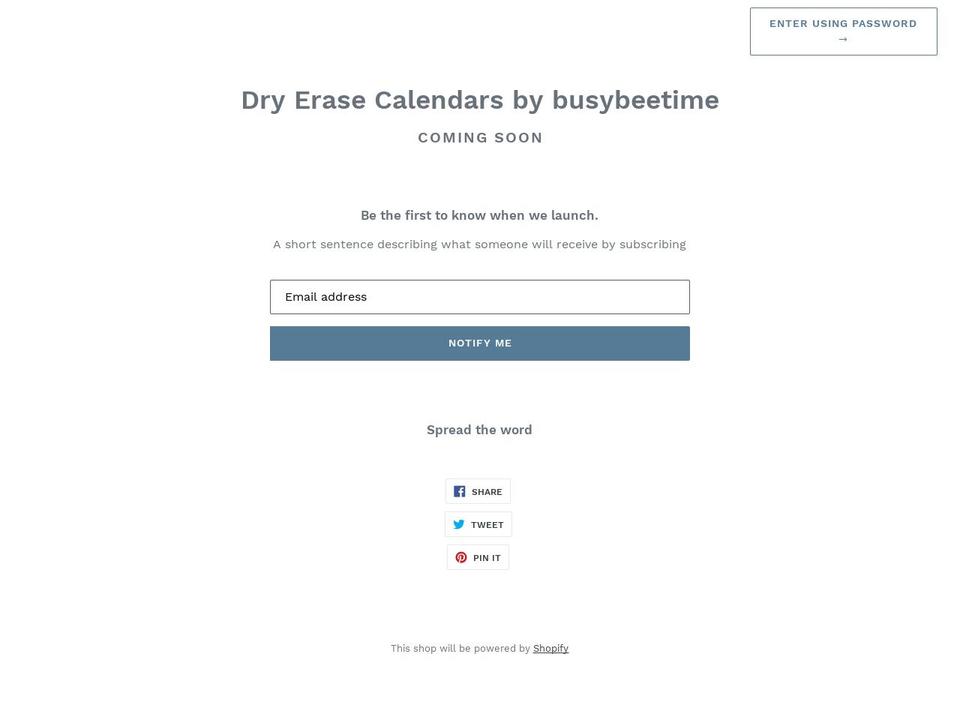 busybeetime.com — Shopify storefront screenshot