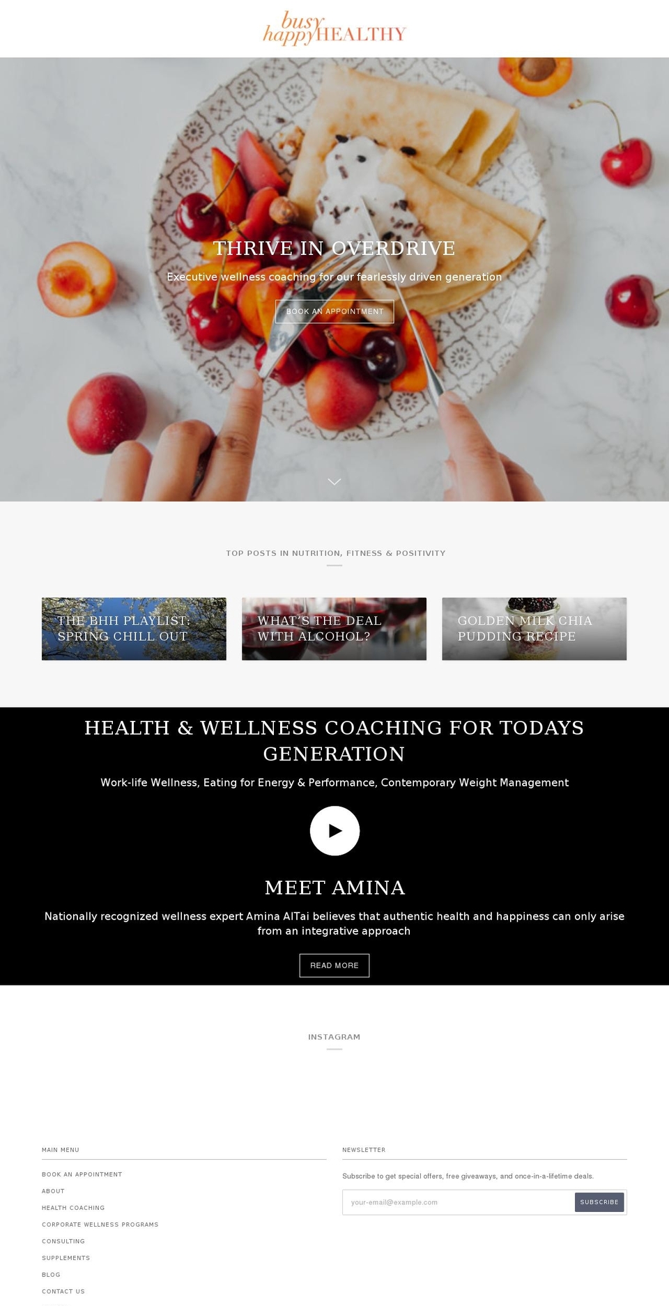 busyhappyhealthy.com shopify website screenshot